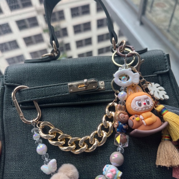 Mini Satchel Bag with Custom Purse Chains and Charms - Picture 10 of 10